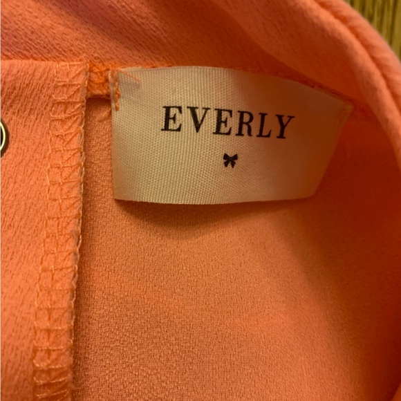 EVERLY Lace-Up Dress peachy pink spring summer easter simple classic tie up - Picture 6 of 7